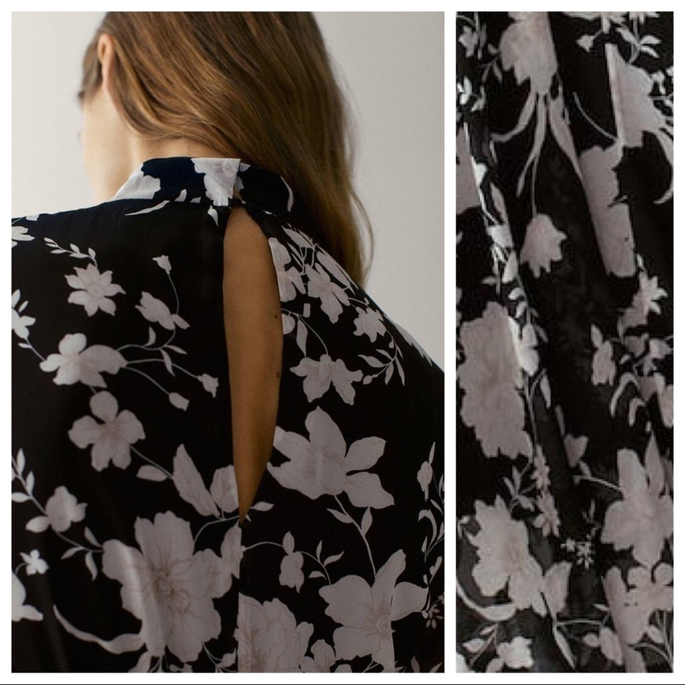 NWT. Massimo Dutti Floral Midi Dress Size 2,8,10. - Picture 4 of 8